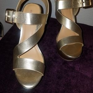 Dollhouse Gold Wedges